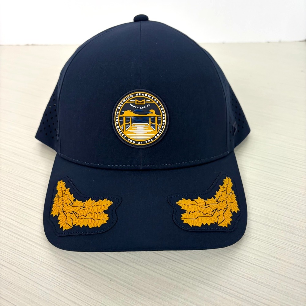 Melin Mens CL Hydro A-Game Captains Hat Navy Blue Scrambled Eggs Snapback NEW